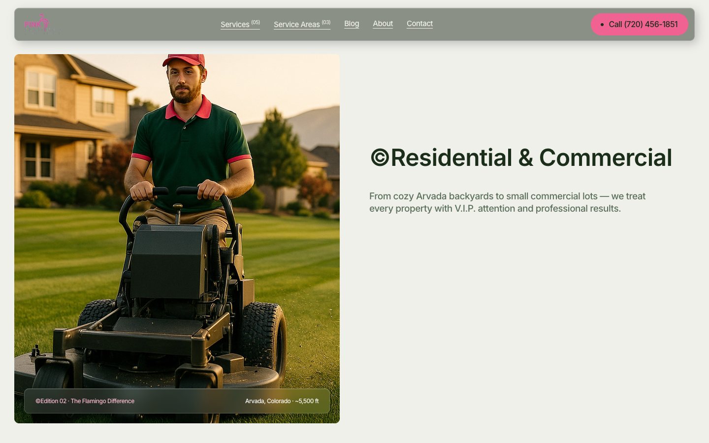 pinkflamingolawn.com: Residential and commercial service, one tap from a quote