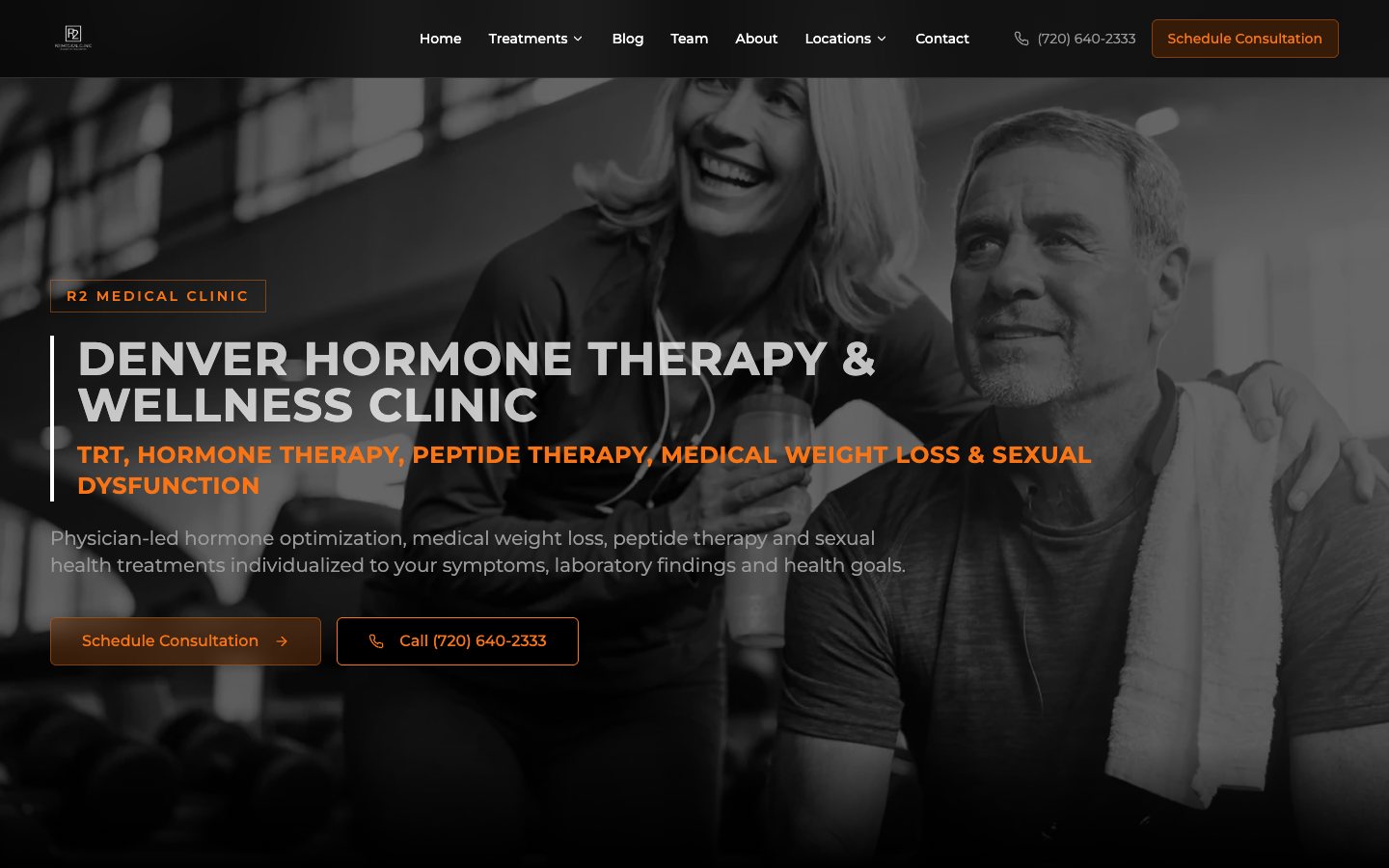 r2medicalclinic.com homepage, built by MBC Group