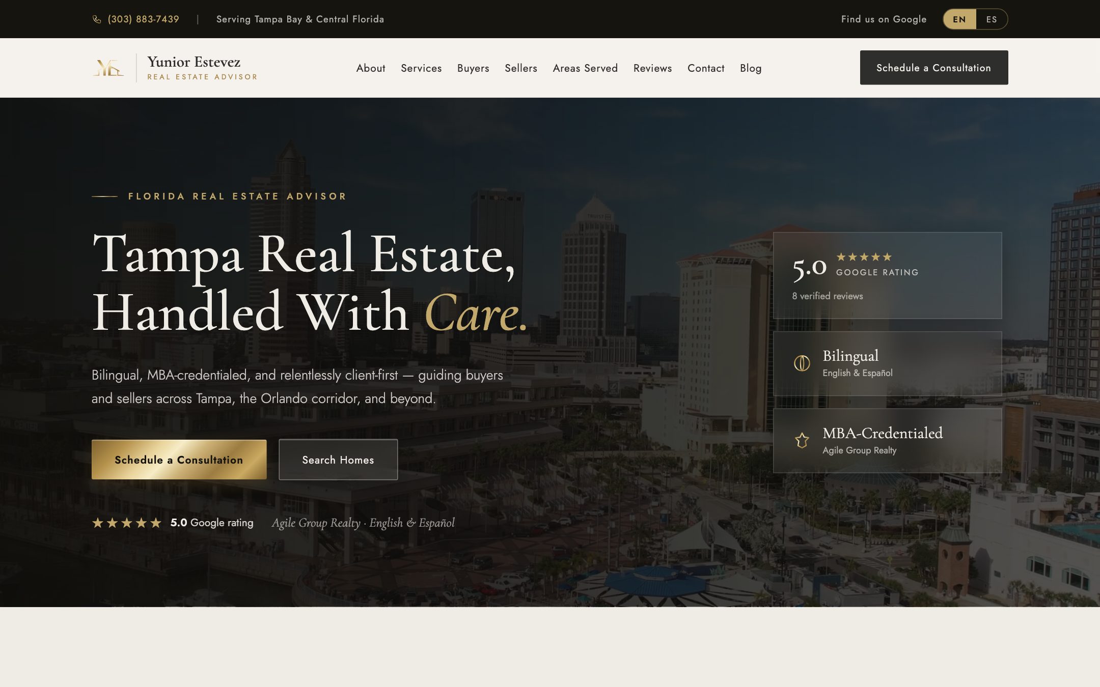 EstevezRealtor.com — Tampa real estate website by MBC Group