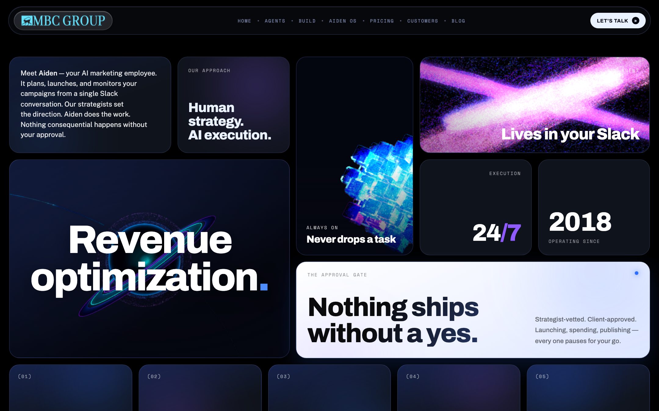 mbcgroup.ai — MBC Group marketing site and Aiden OS platform