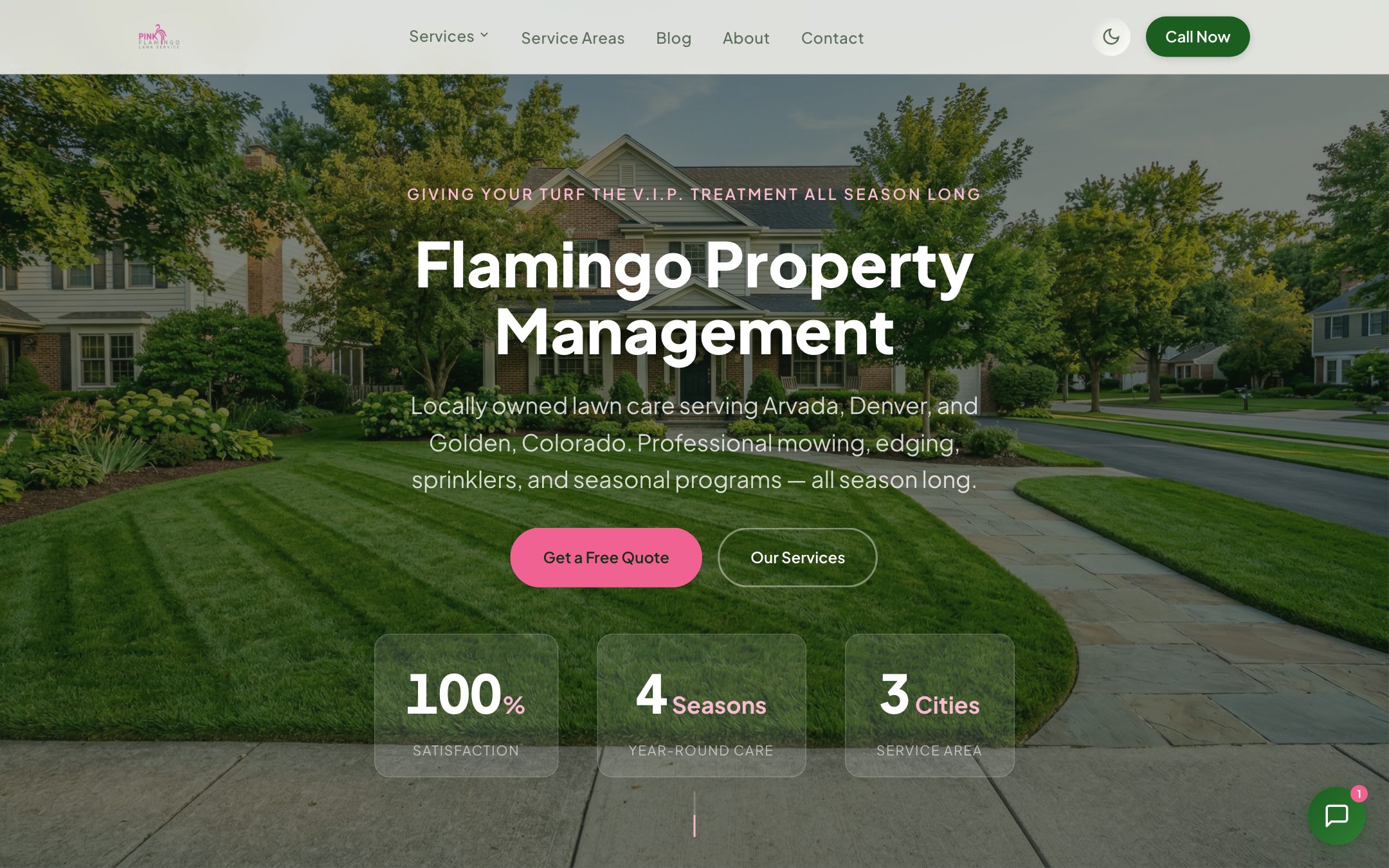 PinkFlamingoLawn.com — Denver lawn care website by MBC Group